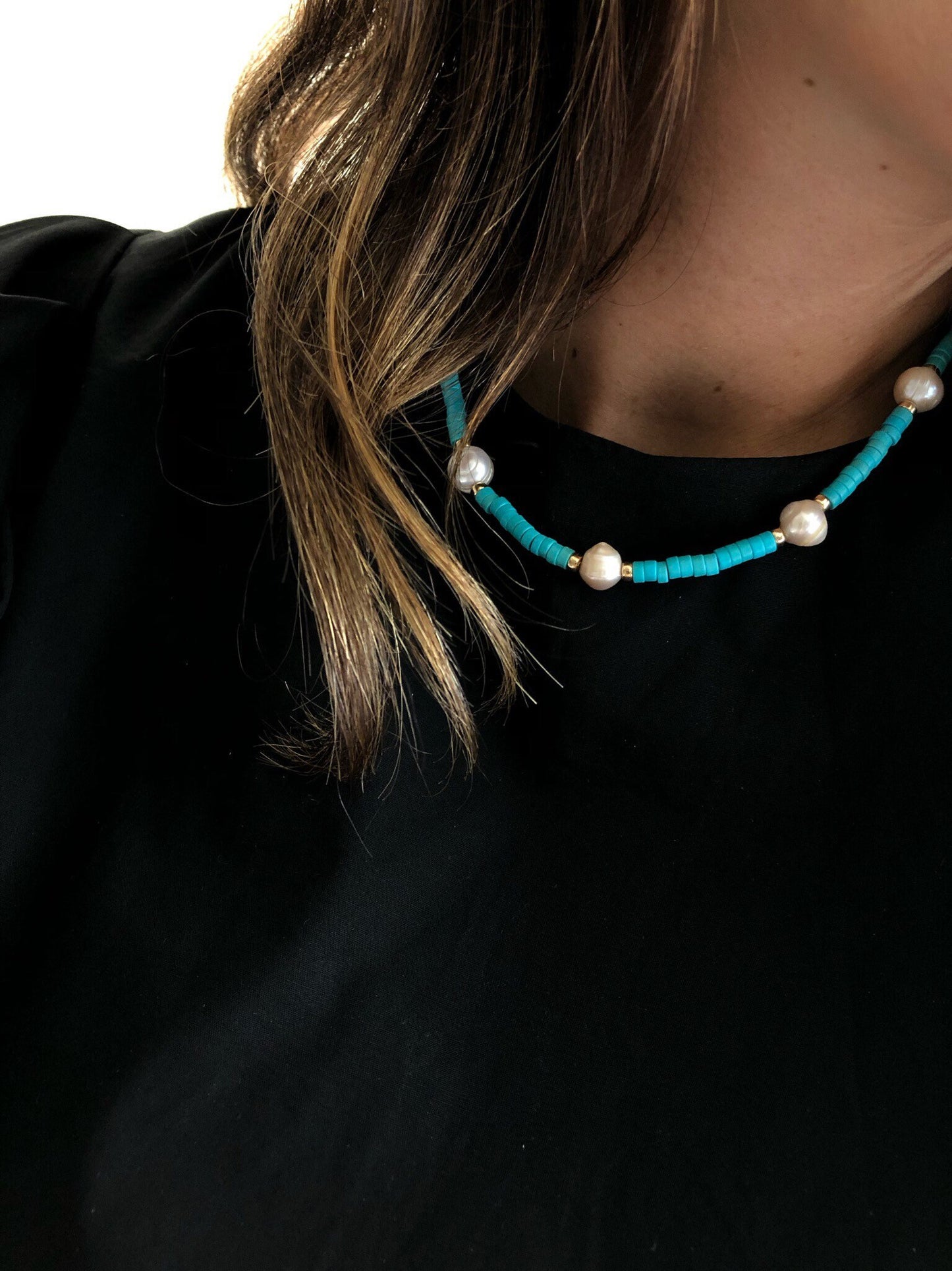BONDI Pearl Turquoise Necklace